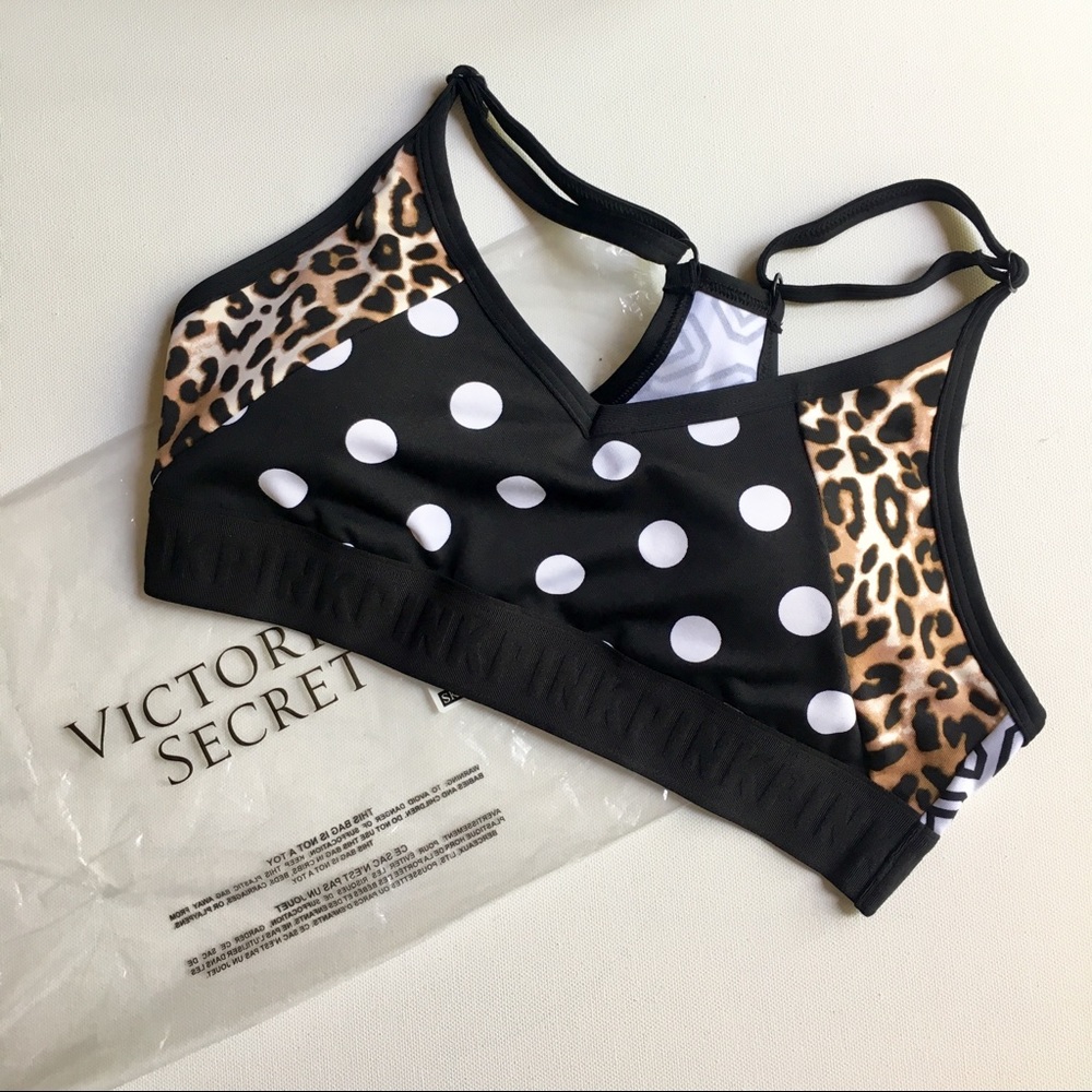 Victoria’s Secret Sports Bra Leopard & Polka Dot - Picture 4 of 4